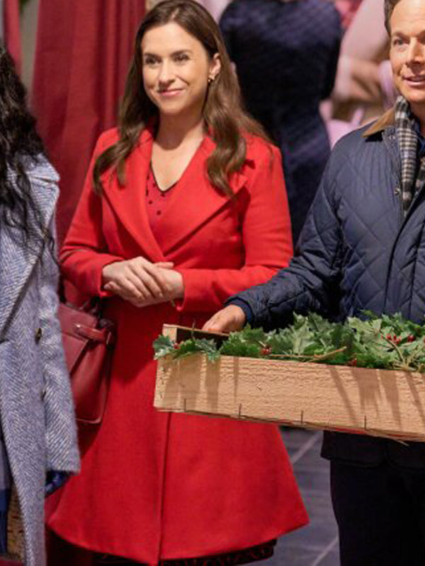 A Merry Scottish Christmas Lacey Chabert Red Wool Coat Shop now