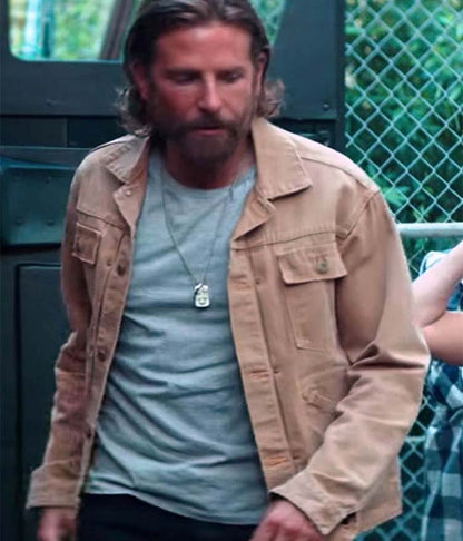 A Star Is Born Bradley Cooper Brown Cotton Jacket Free Shipping