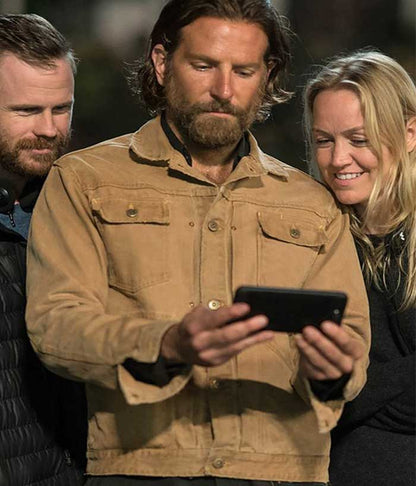 A Star Is Born Bradley Cooper Brown Cotton Jacket