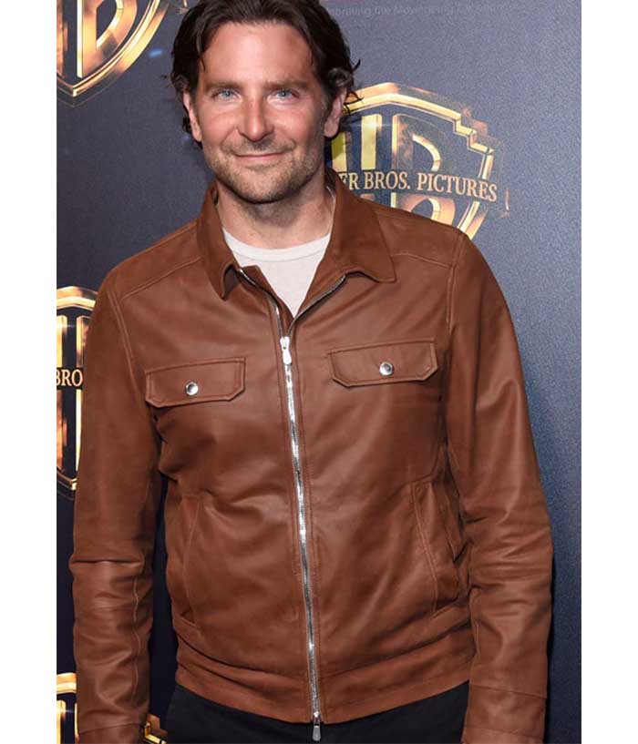 A Star Is Born Bradley Cooper Brown Leather Jacket