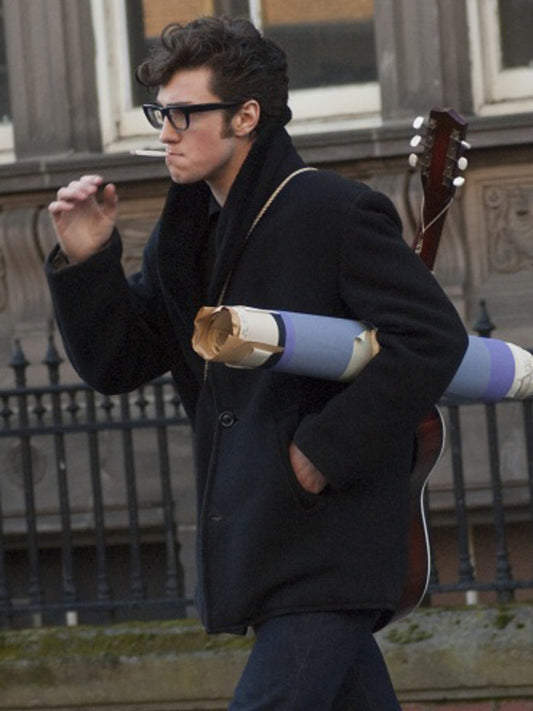Aaron Taylor Nowhere Boy Black Wool Coat