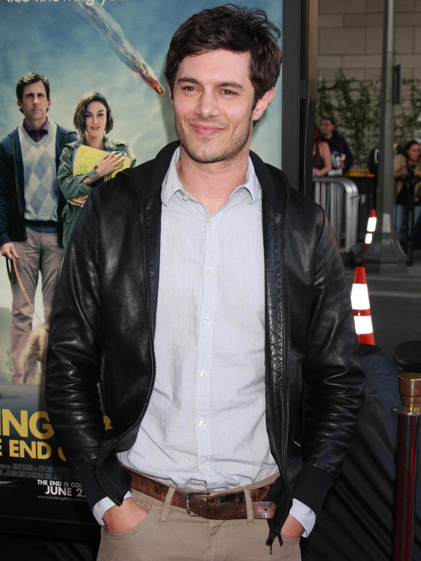 Adam Brody Black Hooded Leather Jacket Shop now