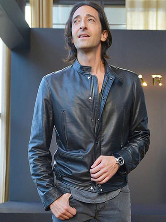 Adrien Brody Black Leather Classic Jacket