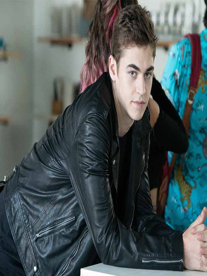 After Hero Fiennes Tiffin Hardin Black Leather Jacket Easter Sale
