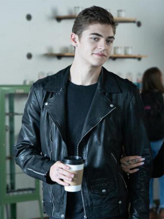 After Hero Fiennes Tiffin Hardin Black Leather Jacket