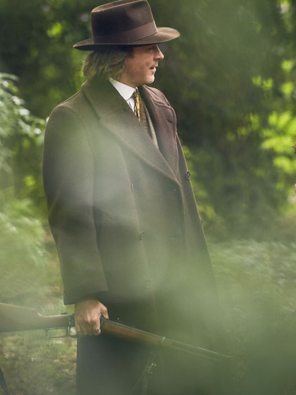 Aidan Gillen Peaky Blinders Brown Wool Trench Coat New Year Winter sale