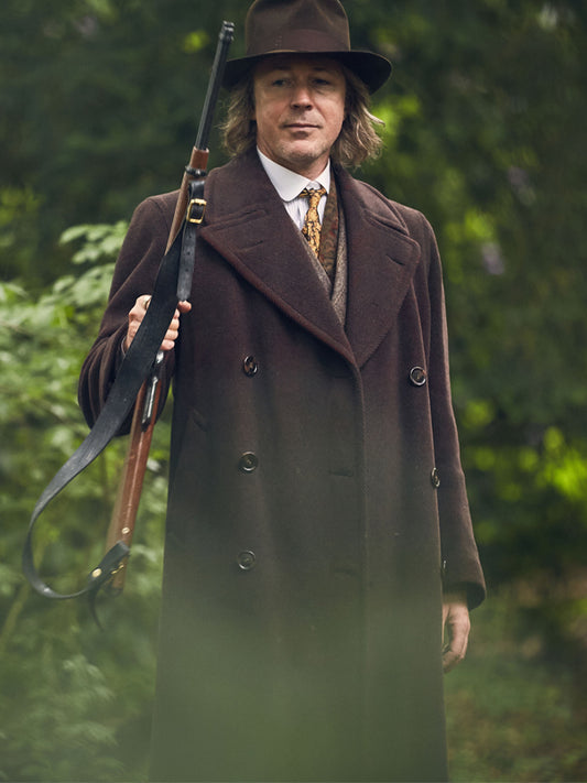 Aidan Gillen Peaky Blinders Brown Wool Trench Coat