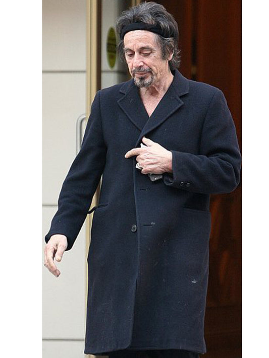 Al Pacino The Irishman Vintage Black Wool Coat
