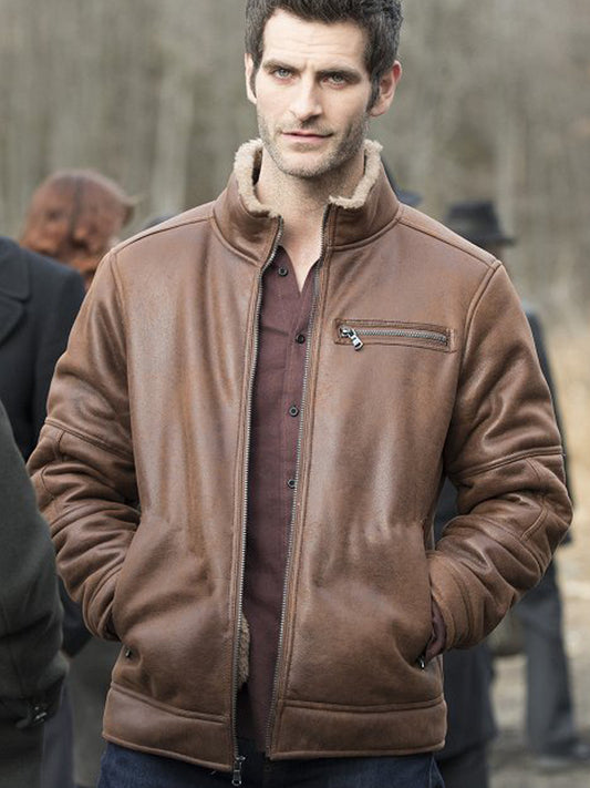 Alan Powell Quantico Brown Leather Fur Jacket