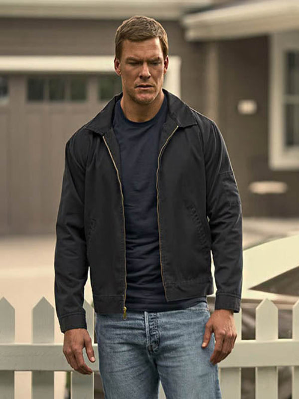 Alan Ritchson Jack Reacher Season 2 Black Cotton Jacket
