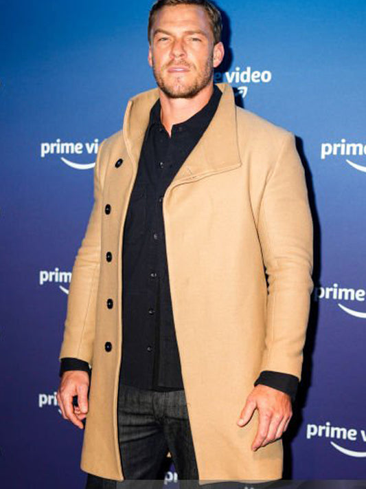 Alan Ritchson Reacher Classic Brown Wool Coat