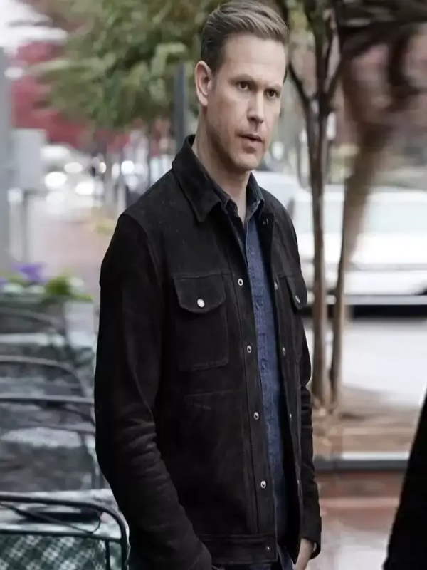 Alaric Saltzman Legacies Black Leather Suede Jacket Free Shipping UK USA Canada