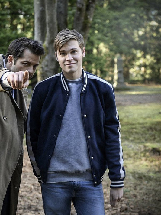 Alexander Calvert Supernatural S15 Varsity Wool Jacket