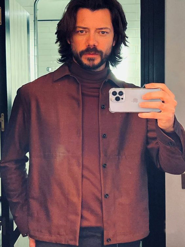 Alvaro Morte Vintage Brown Wool Jacket Free Shipping UK USA Canada