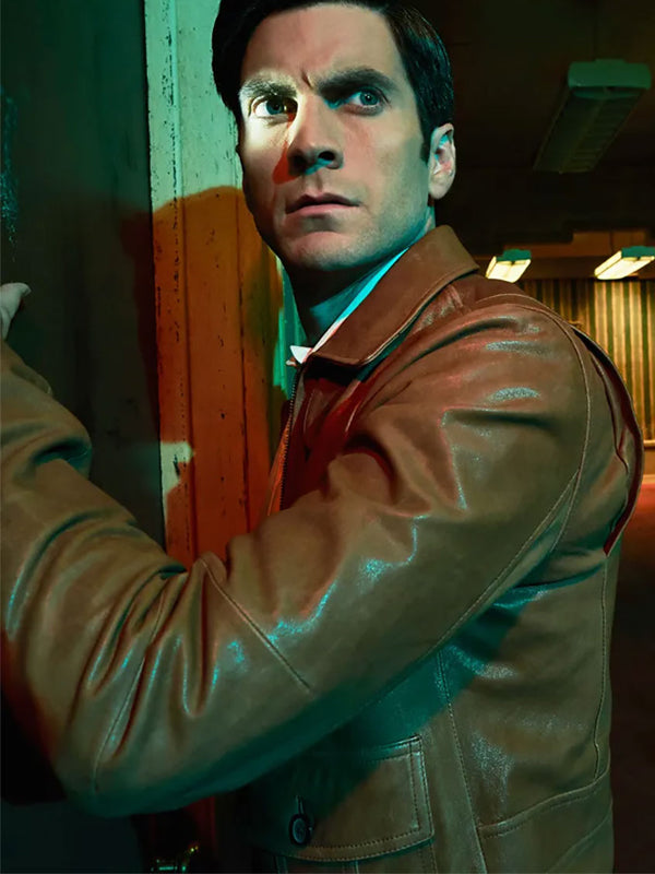 American Horror Story Wes Bentley Brown Leather Jacket Shop now