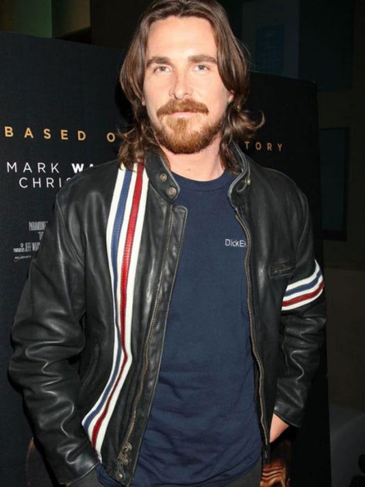 American Psycho Christian Bale Vintage Leather Jacket