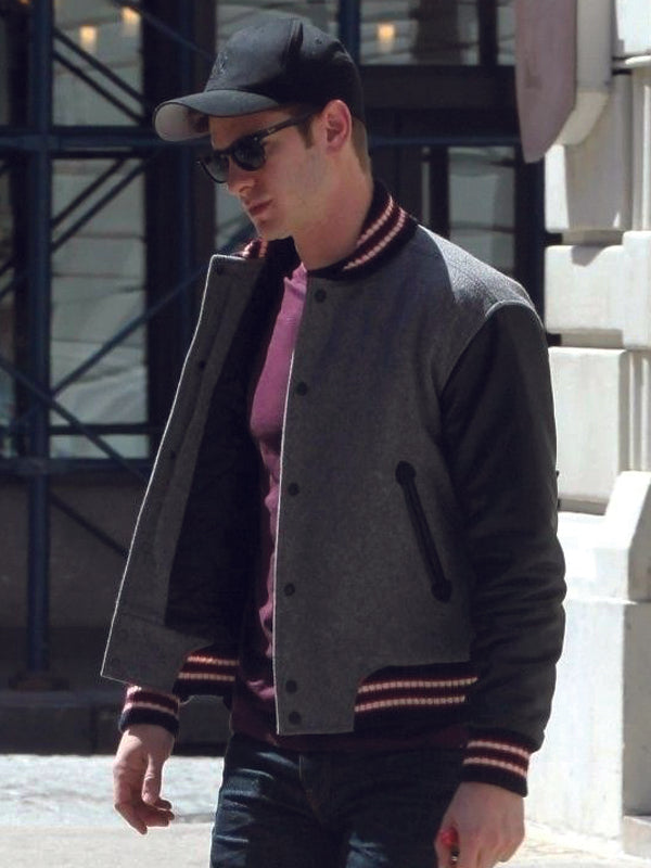Andrew Garfield Wool Varsity Jacket Easter Sale