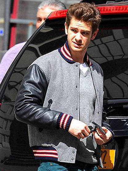 Andrew Garfield Wool Varsity Jacket