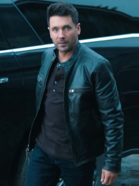 Andrew Mathews Sullivan Crossing Black Leather Jacket