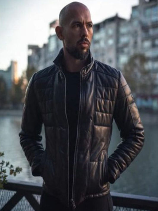 Andrew Tate Top G Cobra Bomber Leather Jacket