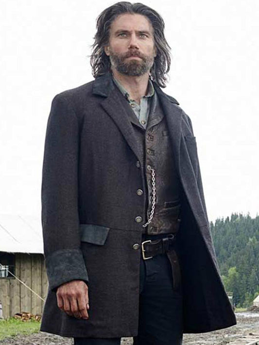 Anson Mount Hell On Wheels Gray Wool Coat