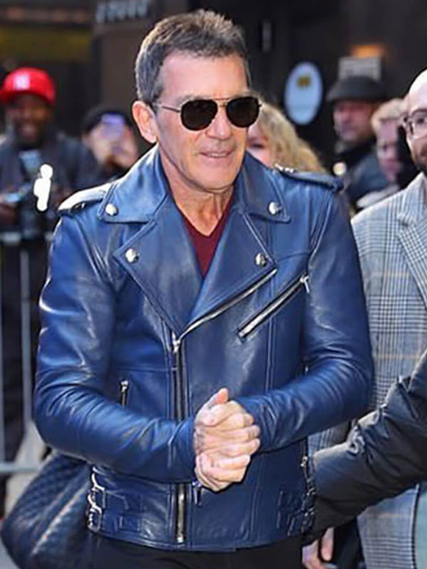 Antonio Banderas Unchartered Biker Leather Jacket