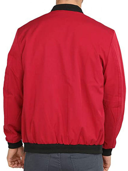 Apex Bruce Willis Red Bomber Cotton Jacket Shop now