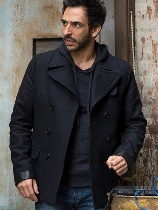 Aram Mojtabai The Blacklist Black Wool PeaCoat