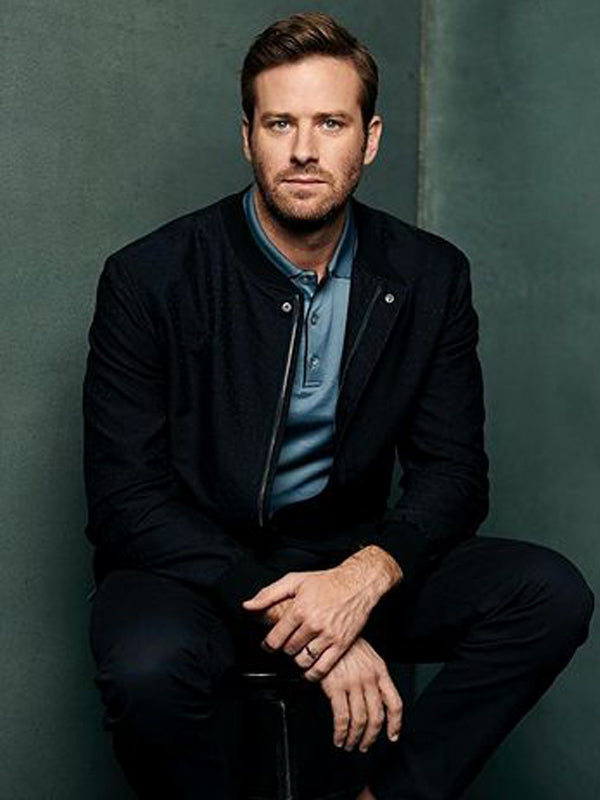 Armie Hammer Black Cotton Jacket Black Friday Sale