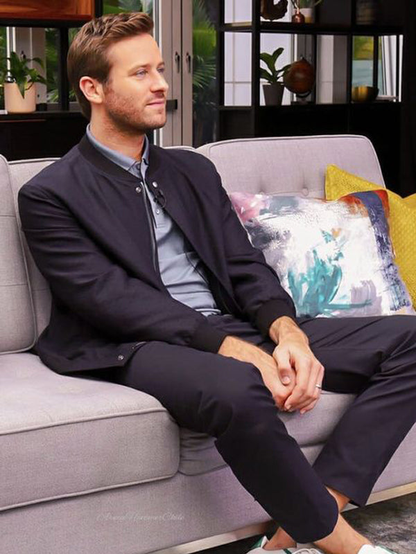 Armie Hammer Black Cotton Jacket New Year Sale