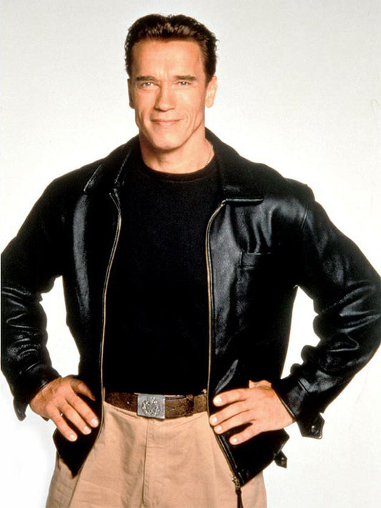 Arnold Schwarzenegger Terminator Black Leather Jacket