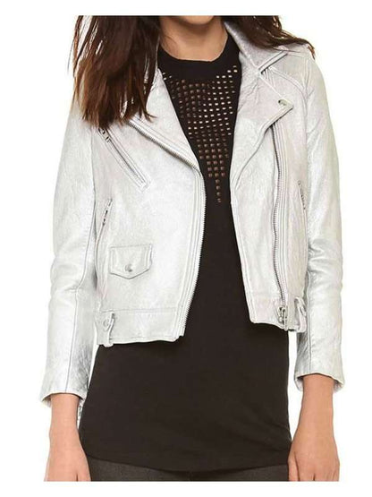 Arrow Willa Holland White Leather Jacket Shop now