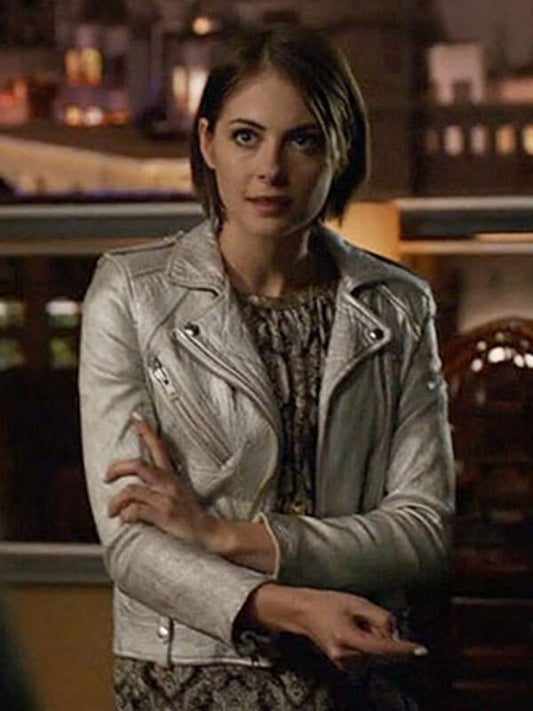 Arrow Willa Holland White Leather Jacket