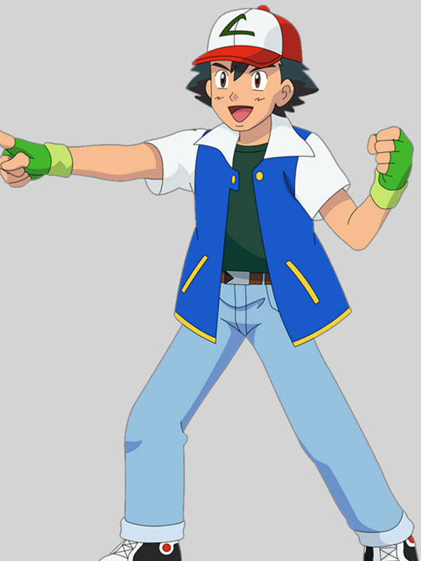 Ash Ketchum Pokemon Leather Jacket Costume