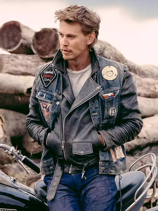 Austin Butler Bikeriders Black Leather Biker Jacket