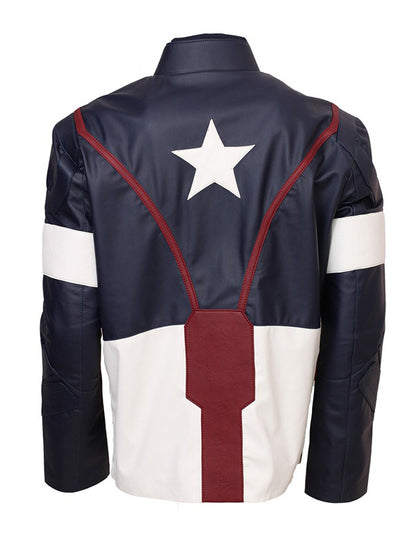 Avengers Age Of Ultron Captain America Leather Jacket Costume for cosplay on Sale for Comic Con