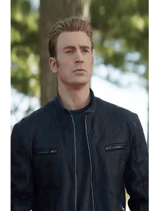 Avengers Endgame Captain America Leather Jacket Free Shipping UK USA Europe