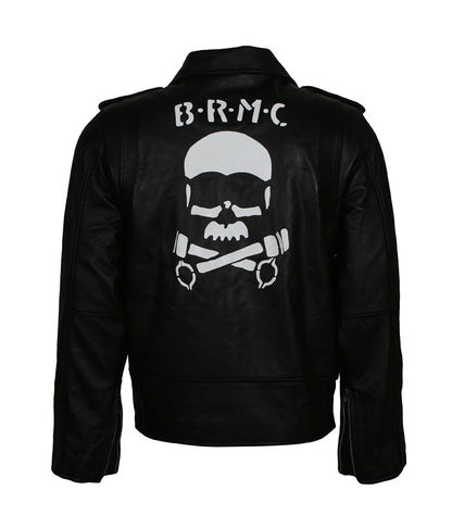 BRMC Motorcycle Club Johnny Strabler Black Leather Jacket France Germany USA