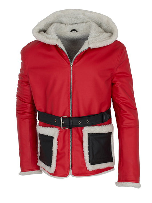 Bad Santa Christmas Leather Jacket Santa Claus Costume