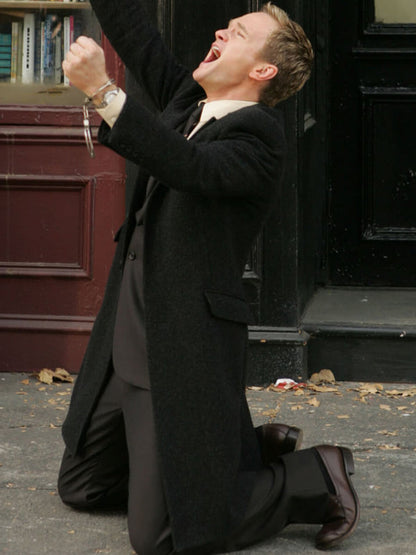 Barney Stinson How I Met Your Mother Black Wool Coat
