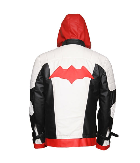 Batman Arkham Knight Red Hood Costume Leather Jacket Cosplay Sale