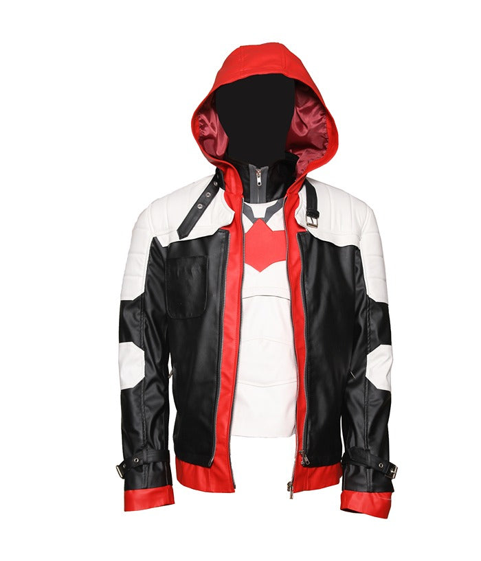 Batman Arkham Knight Red Hood Costume Leather Jacket Gifts For Him