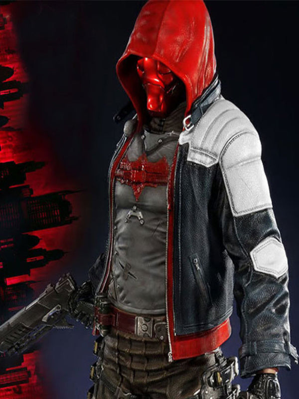 Batman Arkham Knight Red Hood Costume Leather Jacket