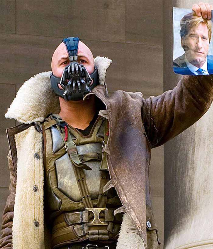 Batman The Dark Knight Rises Tom Hardy Bane Leather Coat Winter