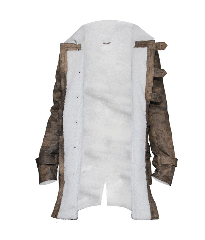 Batman The Dark Knight Rises Tom Hardy Bane Leather Coat on sale Winter Free Shipping