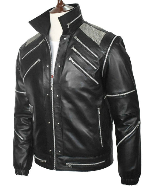 Beat It Michael Jackson Vintage Leather Jacket Free Shipping UK USA Canada