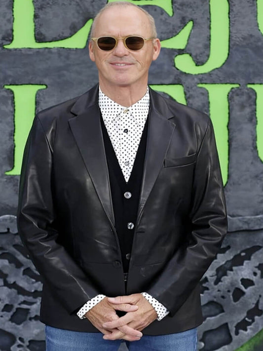 Beetlejuice 2024 Michael Keaton Leather Blazer
