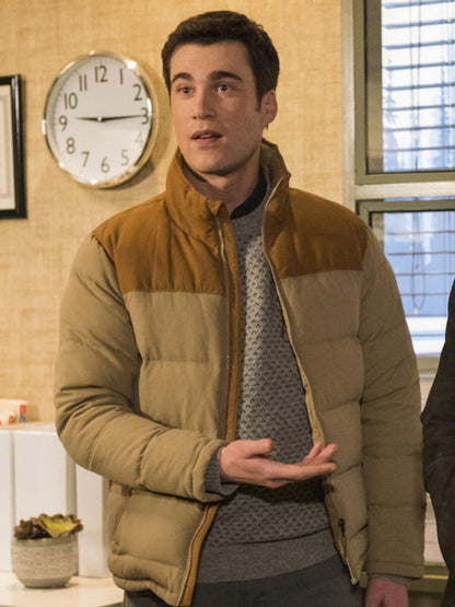 Ben Hawthorne Resident Alien Brown Puffer Jacket Sale