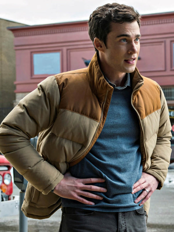 Ben Hawthorne Resident Alien Brown Puffer Jacket Shop now