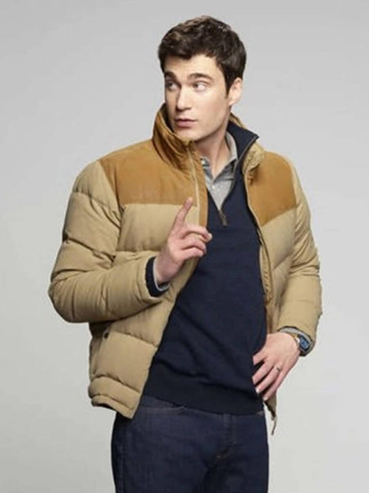 Ben Hawthorne Resident Alien Brown Puffer Jacket